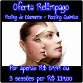 3 sessões de peeling químico+ 3 sessões de peeling de diamante