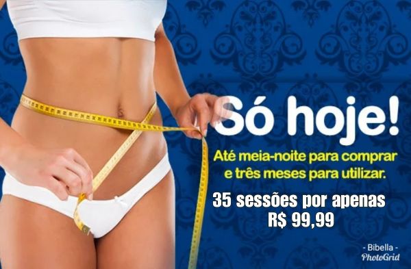 35 sessões com lipocavitaçao