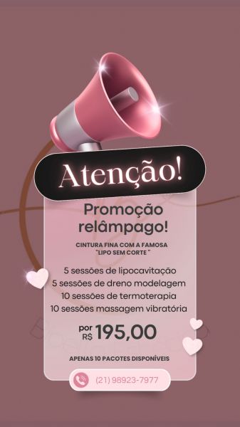 Cintura fina com a famosa lipo sem cortes