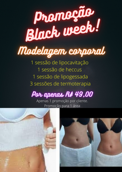 Black week ( lipocavitação + lipogessada)