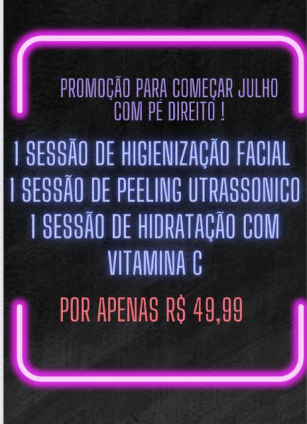 Julho com o pé direito ( higienização facial)