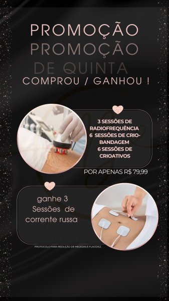 Promoção comprou ganhou .... redução de medidas e flacidez