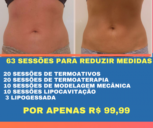 Redução de medidas com lipocavitacao e lipogessada