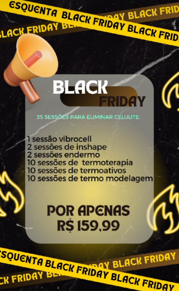 Esquenta Black Friday ( 35 sessões para celulite)