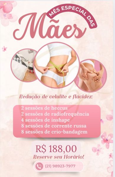 mês das mães redução de celulite e flacidez