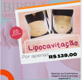 25 sessões com lipocavitação