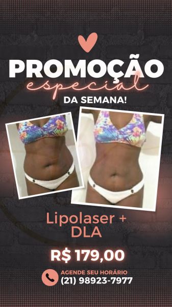 1 sessão de LipoLaser+ 1 sessão de DLA