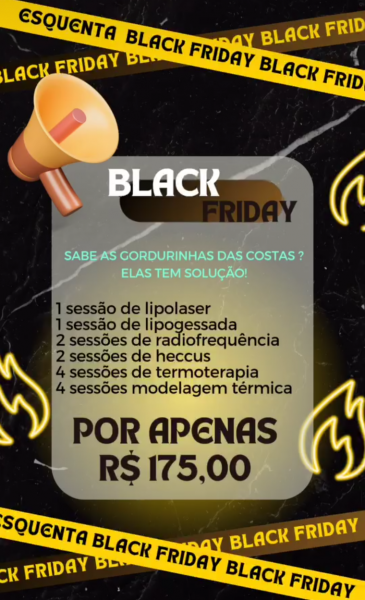 Esquenta Black Friday Bibella. Gordurinha das costas